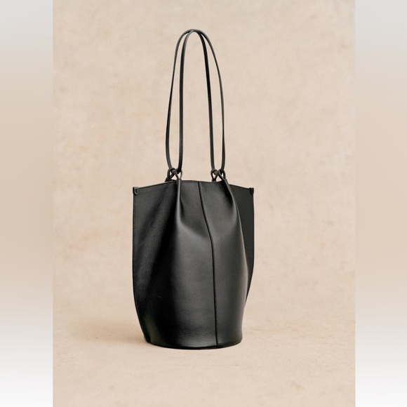Sezane Handbags - Sezane ROMIE Bag Smooth Black Leather